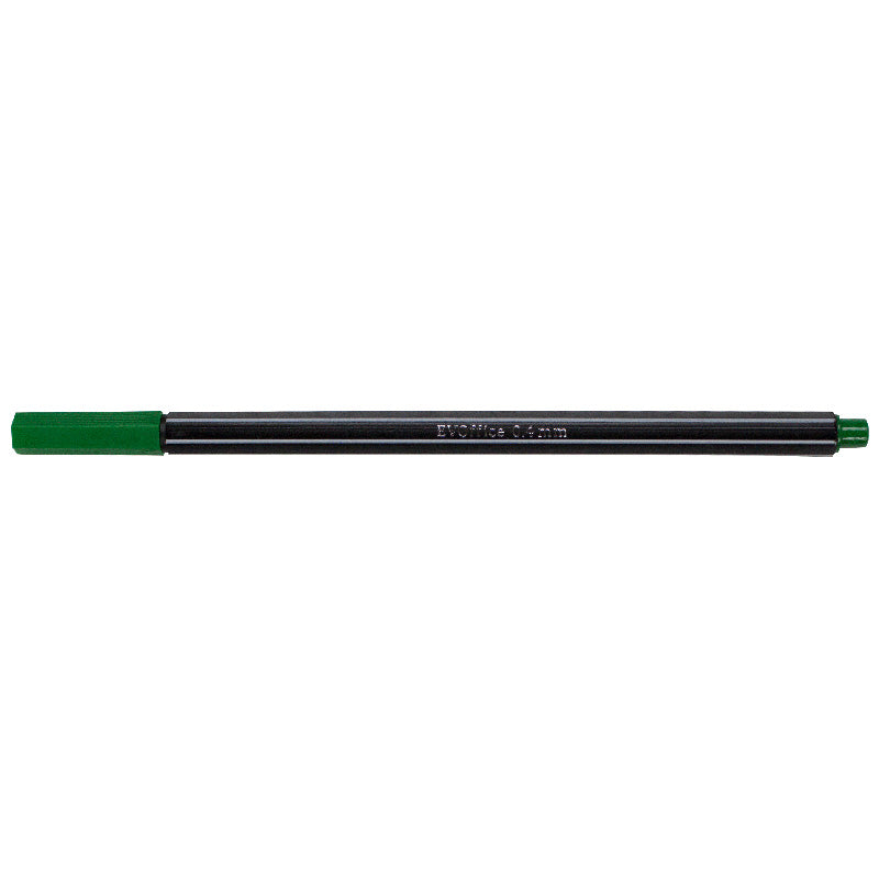 Fineliner, forma hexgonala, varf 0.4 mm EVOffice - verde