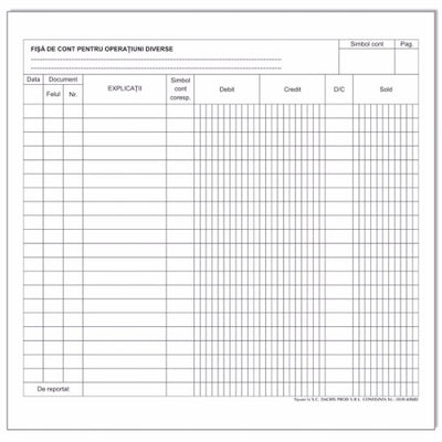 Fisa Cont Analitic Operatii Diverse