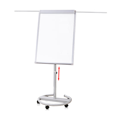 Flipchart Magnetic Cu Brate Extensibile, Suport Mobil Rotund Cu 5 Roti 70*100 Cm Evoffice