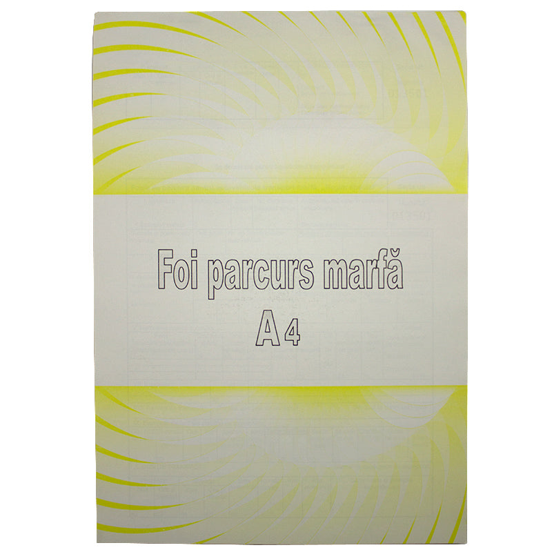 Foaie Parcurs Marfa A4 Fata-Verso