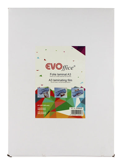 Folie Laminat A3 (303*426 Mm) 175 Microni 100 Coli/Top Evoffice