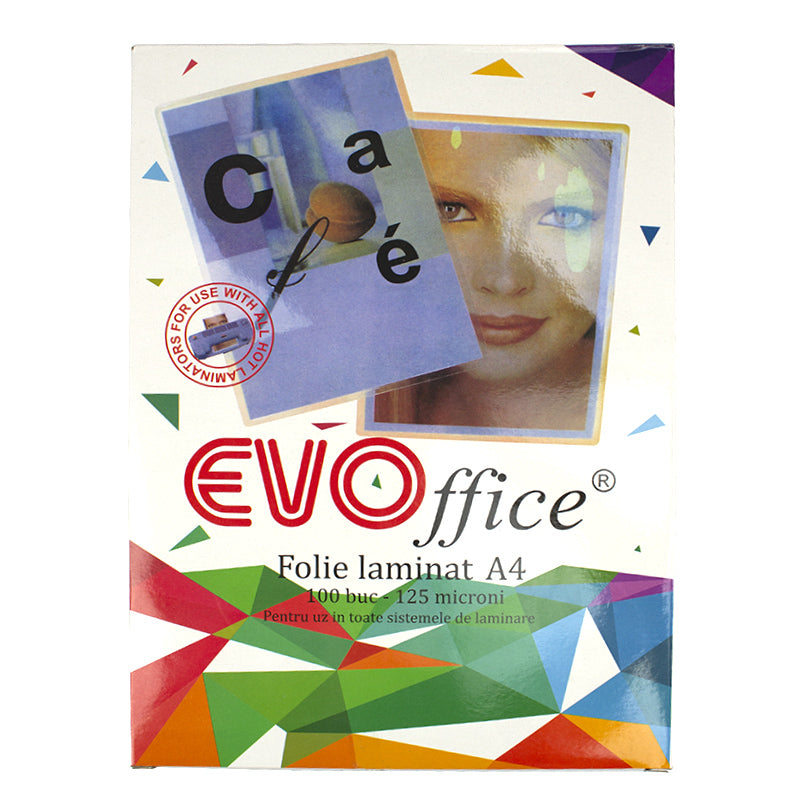 Folie Laminat A4 (216*303 Mm)125 Microni 100 Coli/Top Evoffice