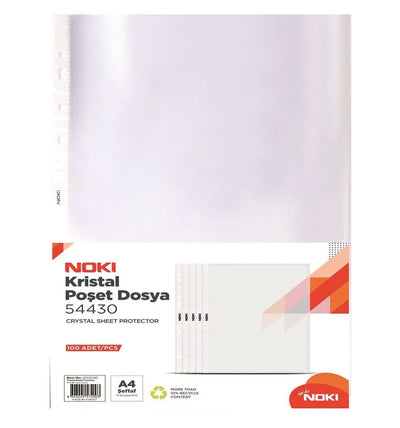 Folie Protectie A4 Cristal 60 Mic 100/Set Noki