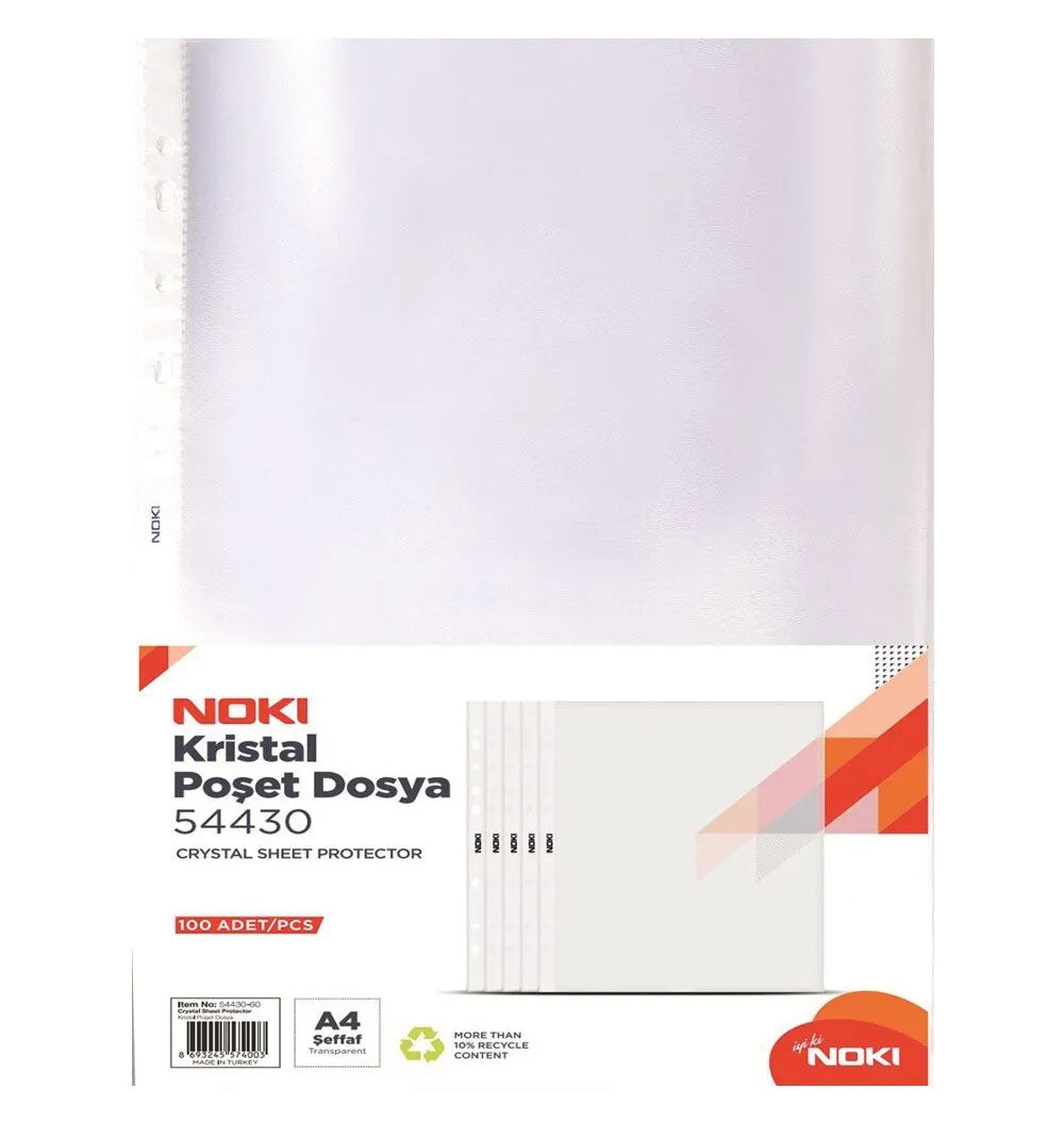 Folie Protectie A4 Cristal 60 Mic 100/Set Noki