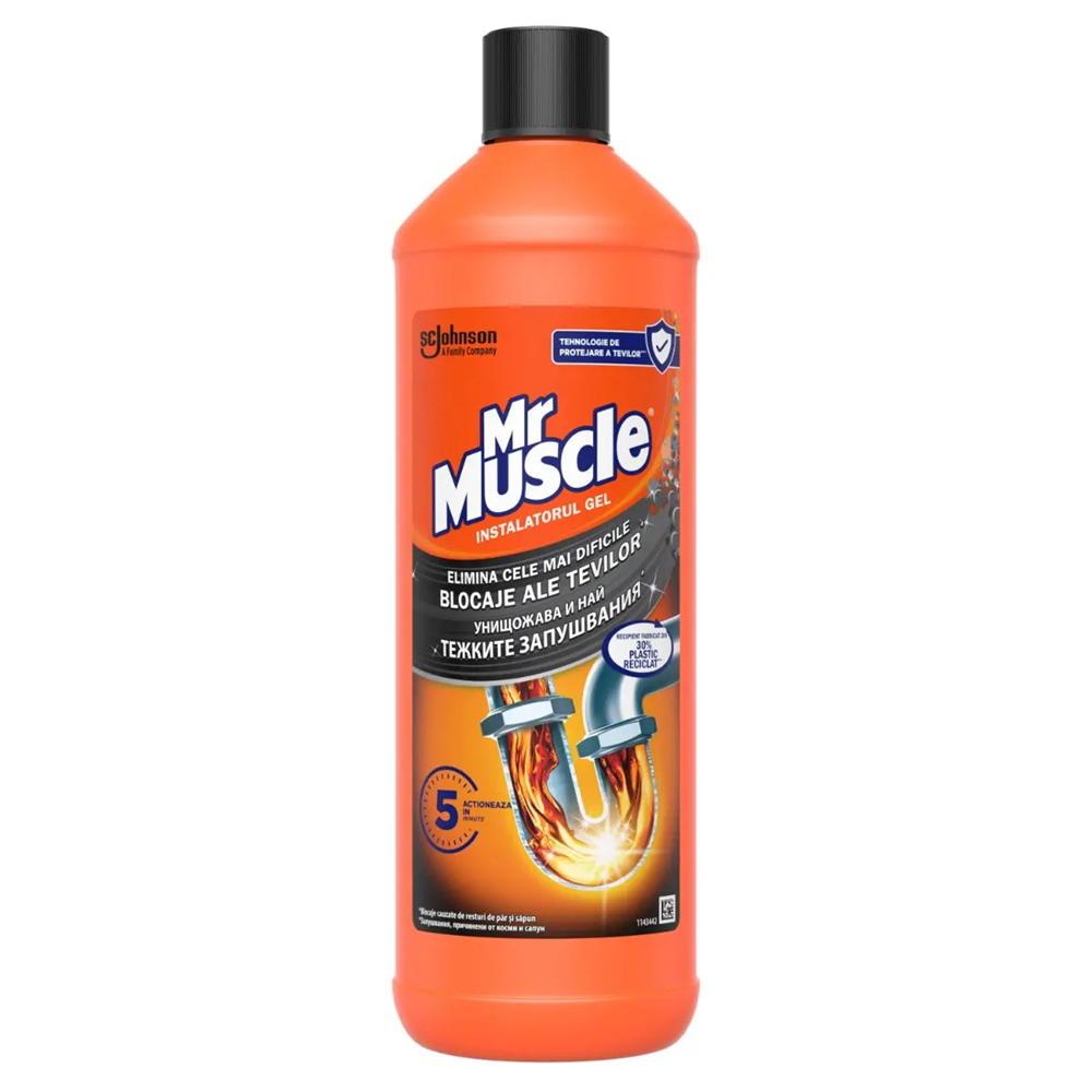 Solutie desfundarea tevilor gel Mr. Muscle 1l
