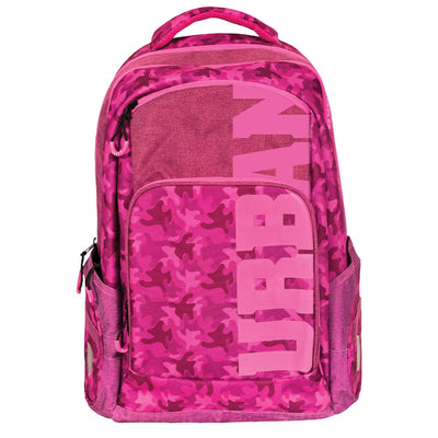 Ghiozdan anatomic pentru adolescenti S-COOL model Urban Purple Military 46 cm cu compartiment laptop spate respirabil cusaturi triple si baza rigida din spuma EVA