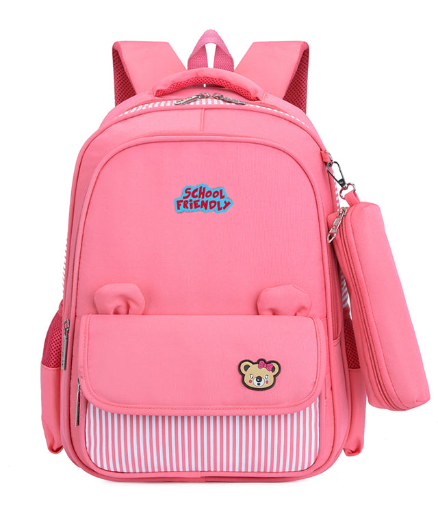 Ghiozdan Clasele I-Iv Cu Penar Etui Roz Ursulet Pigna