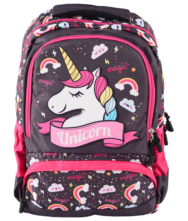 Ghiozdan Clasele I-Iv Sf Unicorn Roz-Negru Pigna