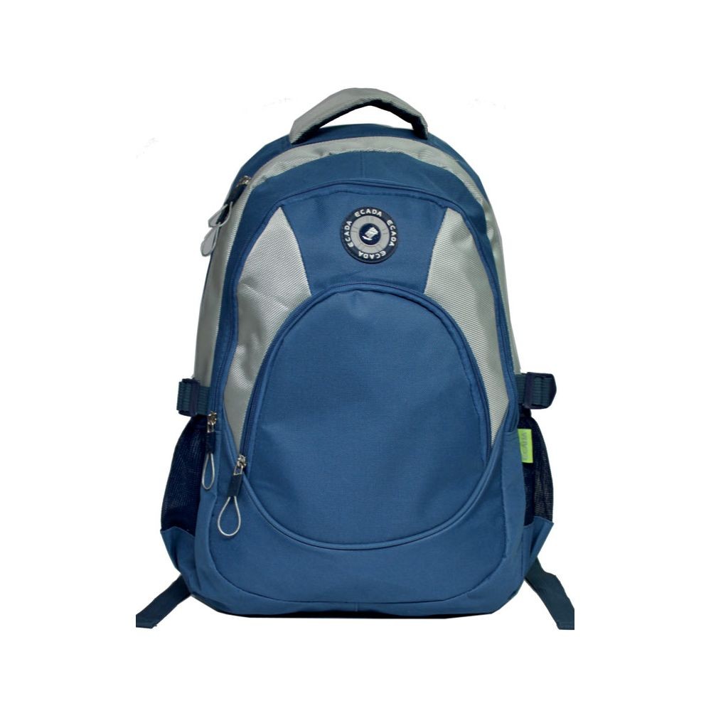 Ghiozdan Ecada 61127 Uni inaltime 46 cm design minimalist cu compartimente spatioase si bretele ergonomice buretate