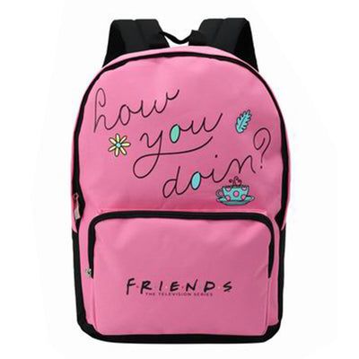 Ghiozdan Gimnaziu Teens Friends Roz 2 Fermoare Pigna