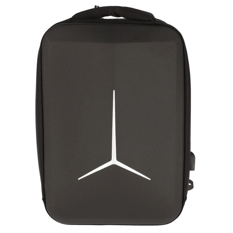 Ghiozdan laptop Pigna Black IT negru 44 cm cu 3 compartimente spatioase port incarcare dispozitive mobile si bretele captusite pentru birou si scoala