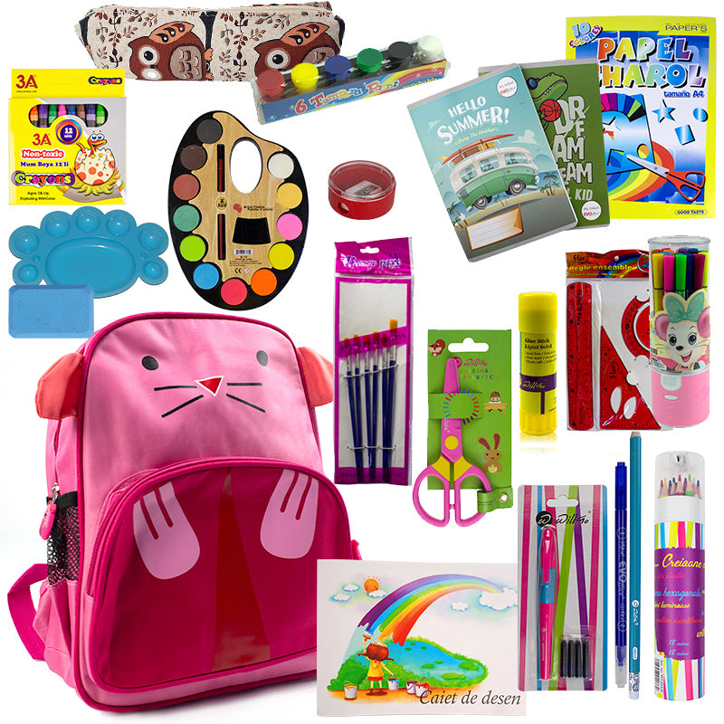 Ghiozdan Premium Echipat Pentru Gradinita Si Clasa 0 - Fete