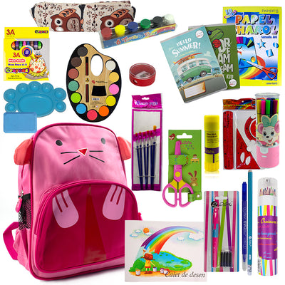 Ghiozdan Premium Echipat Pentru Gradinita Si Clasa 0 - Fete