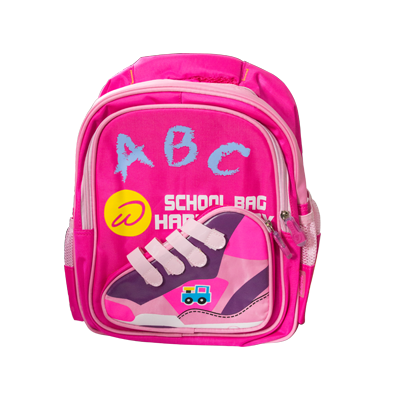 Ghiozdan scolar pentru fete Willgo roz 34 cm recomandat pentru clasele I-IV cu compartimente cu fermoar si barete reglabile