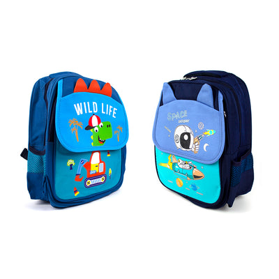 Ghiozdan Scolar Kids 35*27*15cm Cu 2 Fermoare - Baieti