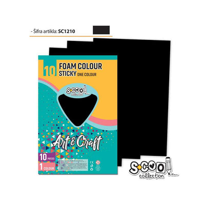 Hartie Buretata, Adeziva, Neagra, 10 Buc/Set - S-Cool