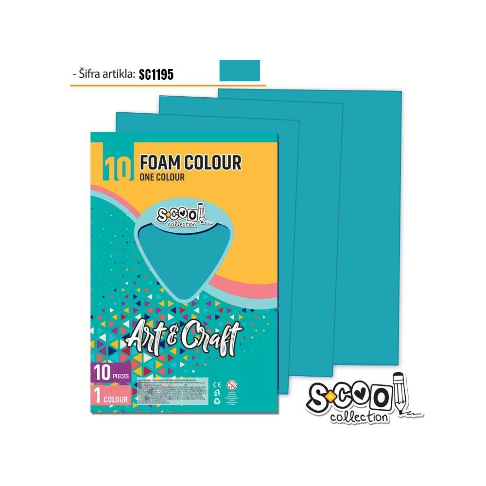 Hartie Buretata, Turcoaz, 10Buc/Set, 20X30 Cm - S-Cool