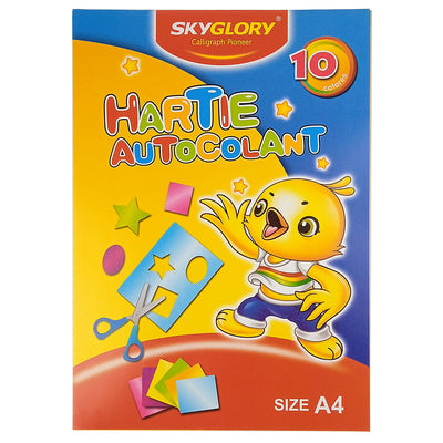 Hartie Glasata Autocolanta A4 10 Culori/Set