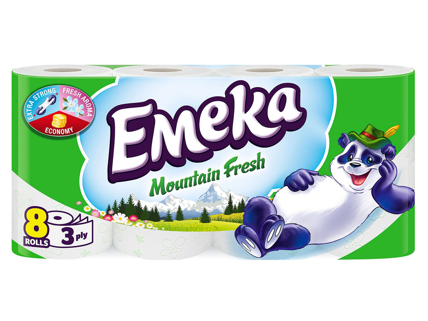 Hartie Igienica Emeka 3 Straturi 8 Role - Mountain Fresh