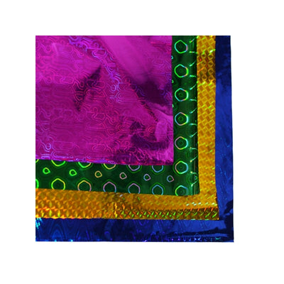 Coli de hârtie de împachetare metalizată 50x70 cm în diverse culori, set de 100 bucăți, ideale pentru cadouri elegante.