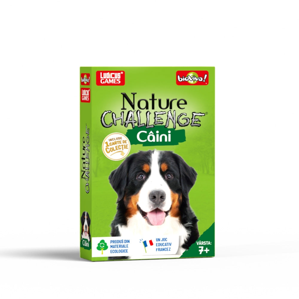 Joc educativ de cărți Bioviva Nature Challenge Câini pentru copii cu 36 de carti ilustrate