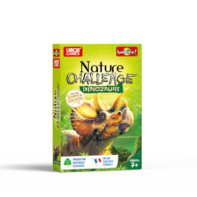 Joc educativ de cărți Bioviva Nature Challenge Dinozauri pentru copii cu 36 de carti ilustrate