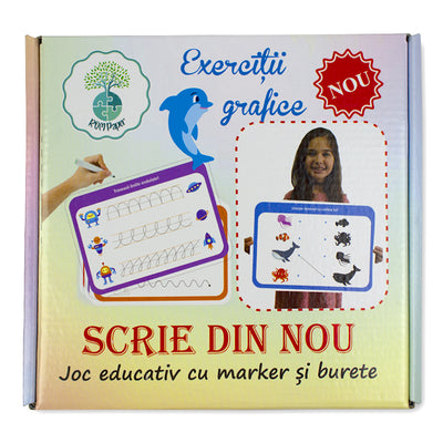 Joc Educativ Cu Marker Si Burete - Exercitii Grafice Evoffice