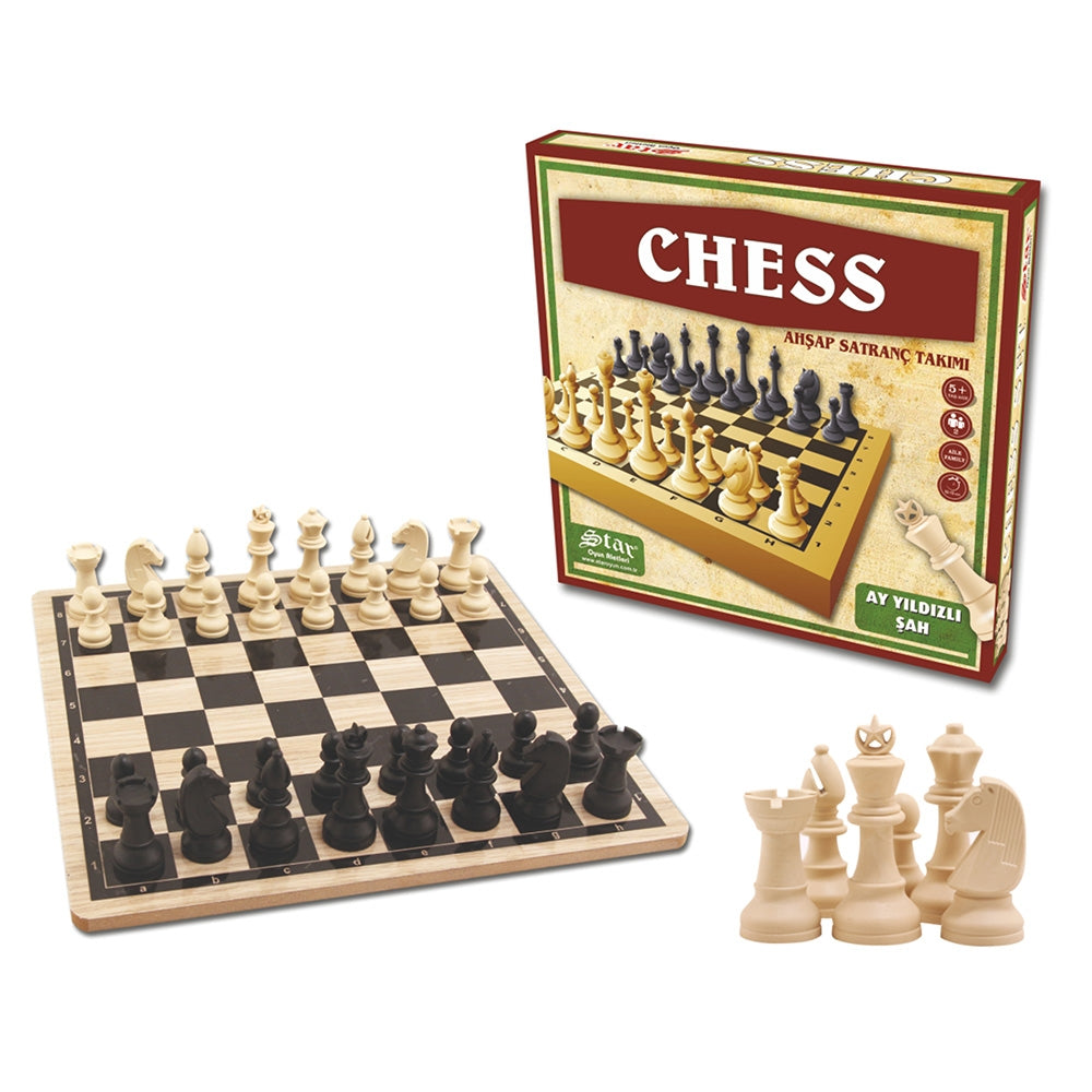 Joc Sah Din Lemn, Cutie Carton - Star Okey