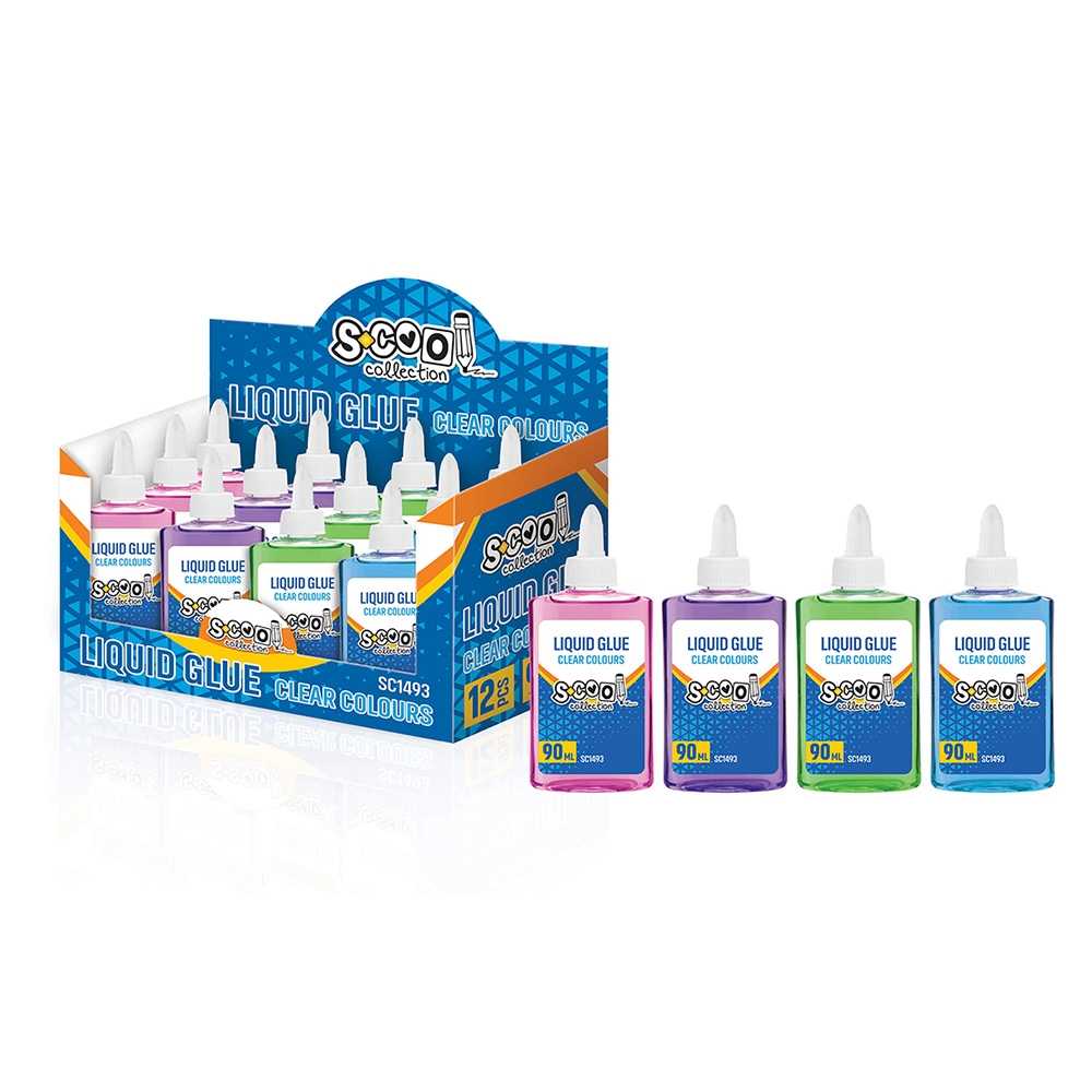 Lipici lichid, color, 90 ml, 4 buc/set - S-COOL