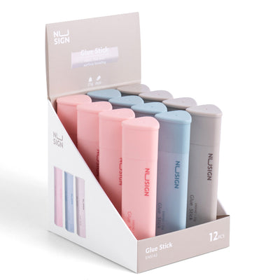Lipici stick 21g triunghiular Nusign Deli lavabil fara solventi pentru scoala si birou