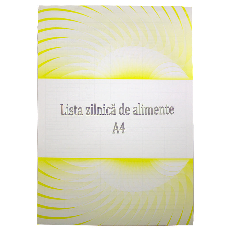 Lista Zilnica Alimente A4 , 100File