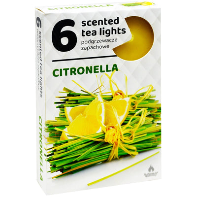 Lumanari Pastila, Citronella, Diametru 2Cm, 6 Buc/Set