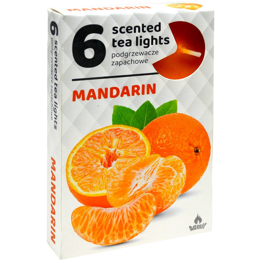 Lumanari pastila, Mandarina, diametru 2cm, 6 buc/set