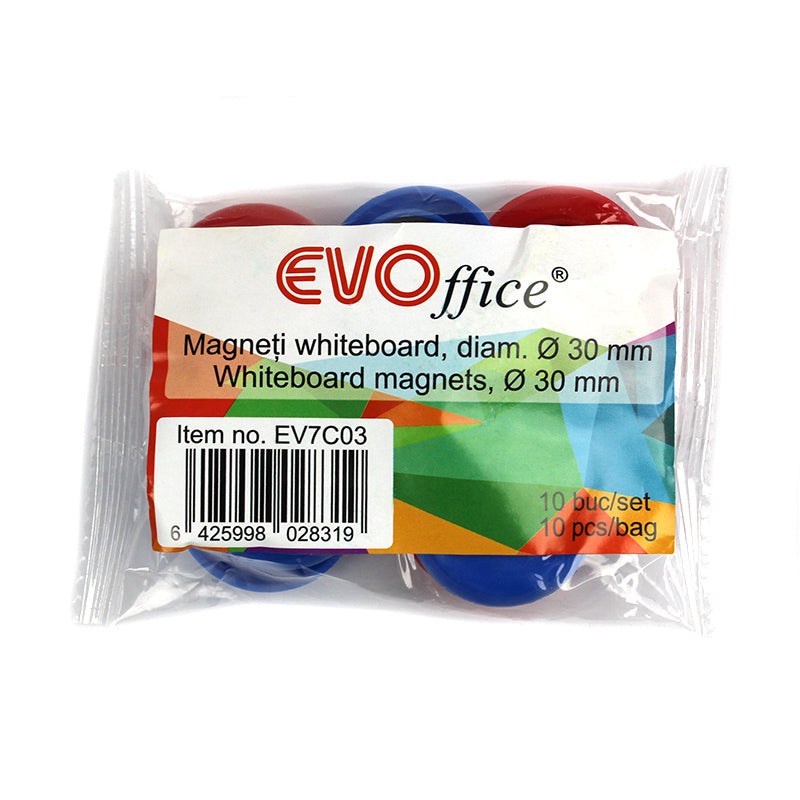 Magneti Pentru Tabla Ø30, 10 Buc/Set Evoffice