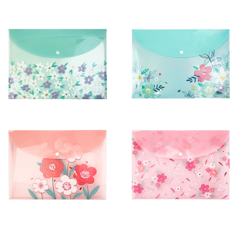 Mapa A5 cu buton, model floral, OFFISHOP