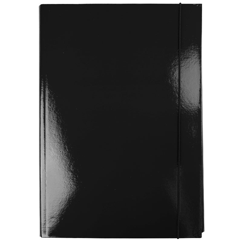 Mapa Carton Rigid A4 2Mm, Cu Elastic Pe Latura Mare, Burduf 40 Mm Willgo -Negru