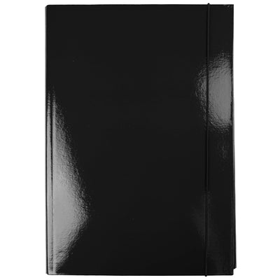 Mapa Carton Rigid A4 2Mm, Cu Elastic Pe Latura Mare, Burduf 40 Mm Willgo -Negru