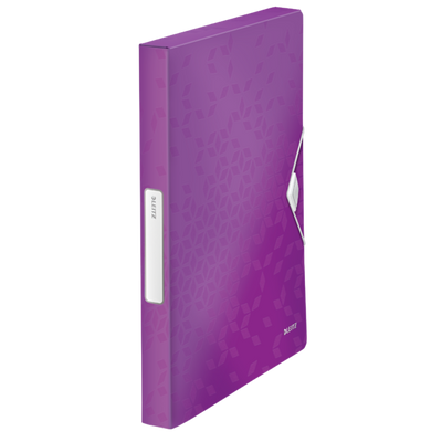 Mapa Plastic Cu Burduf 30Mm Mov Metalizat Wow Leitz