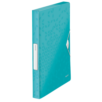 Mapa Plastic Cu Burduf 30Mm Turcoaz Metalizat Wow Leitz