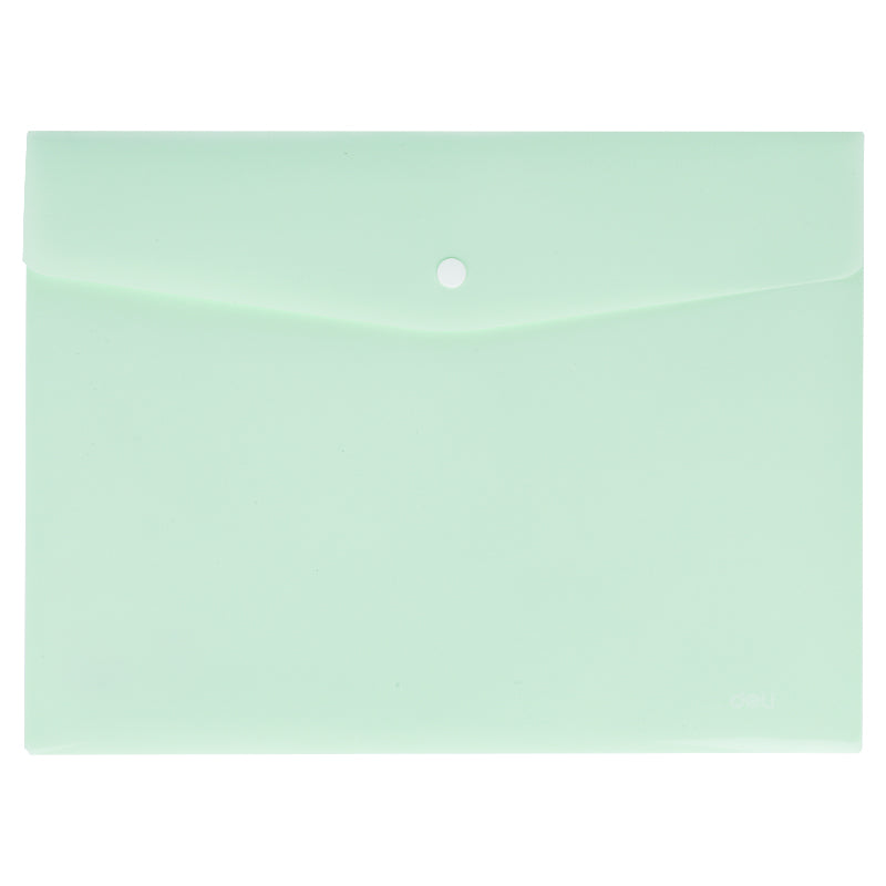 Mapa Plastic Cu Buton A4 Vernil Pastel Deli