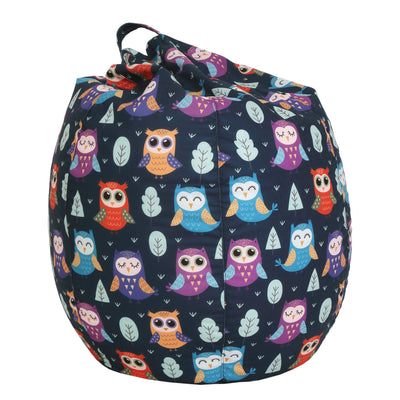 Fotoliu Puf Mara - Stofa Print - Bufnite