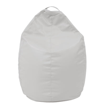 Fotolii Puf Mara - Imitatie Piele - Alb