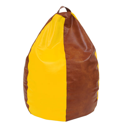 Fotolii Puf Mara - Imitatie Piele - Coniac/Galben