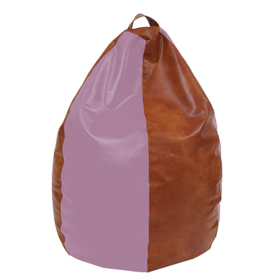 Fotolii Puf Mara - Imitatie Piele - Coniac/Mov