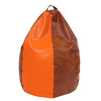 Fotolii Puf Mara - Imitatie Piele - Coniac/Portocaliu