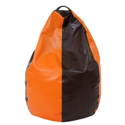 Fotolii Puf Mara - Imitatie Piele - Maro/Portocaliu