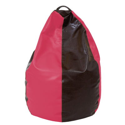 Fotolii Puf Mara - Imitatie Piele - Maro/Roz