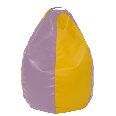 Fotolii Puf Mara - Imitatie Piele - Mov/Galben