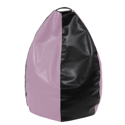 Fotolii Puf Mara - Imitatie Piele - Negru/Mov