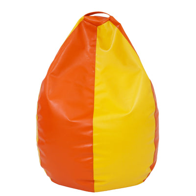 Fotolii Puf Mara - Imitatie Piele - Portocaliu/Galben